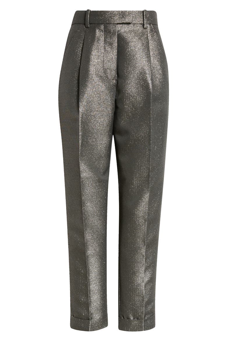Sienna Metallic Pants, Alternate, color, DARK GOLD