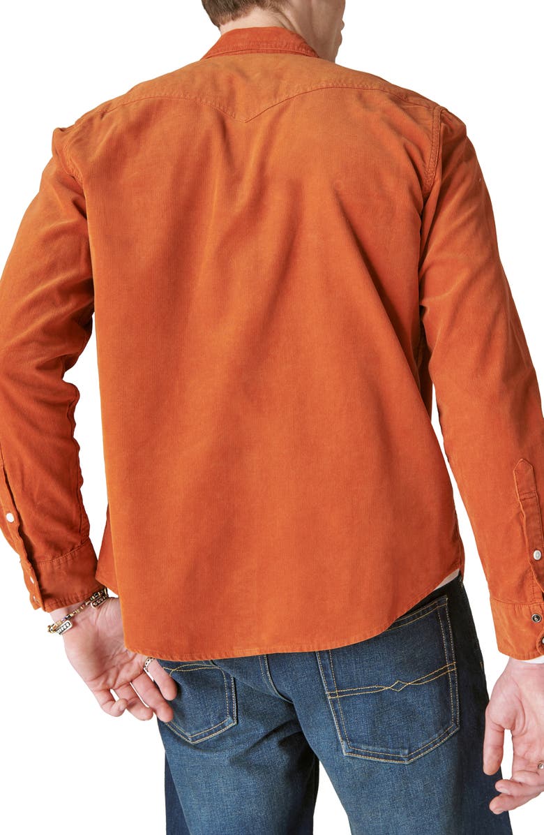 Lucky Brand Corduroy Western Snap-Up Shirt, Alternate, color, 