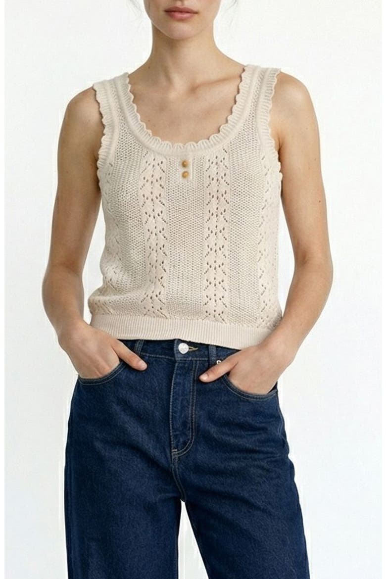 Secret Sands Knit Tank, Main, color, BIRCH