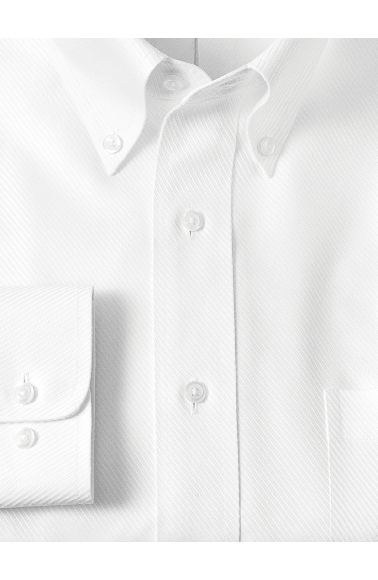 Paul Fredrick Non-iron Cotton Twill Button Down Collar Dress Shirt, Alternate, color, White