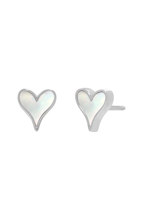 LoveLock Sterling Silver & Mother-of-Pearl Earrings
