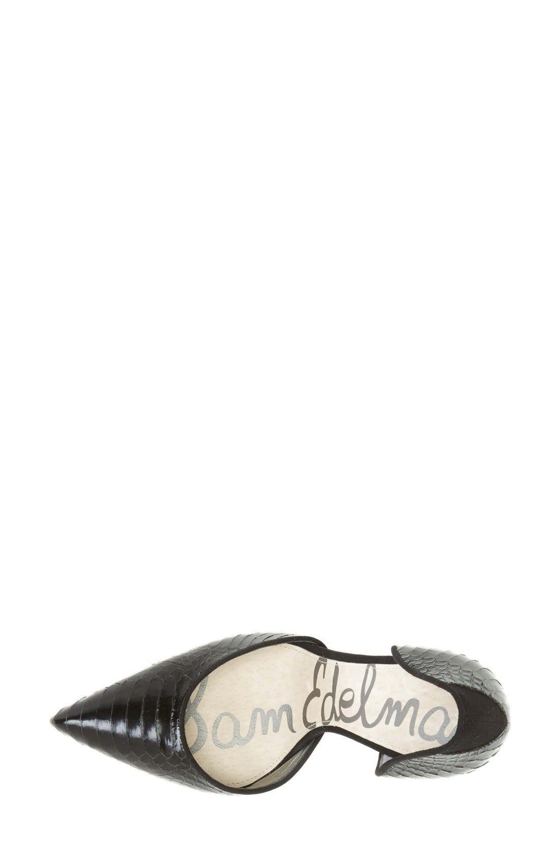 'Delilah' d'Orsay Pump, Alternate, color, BLACK