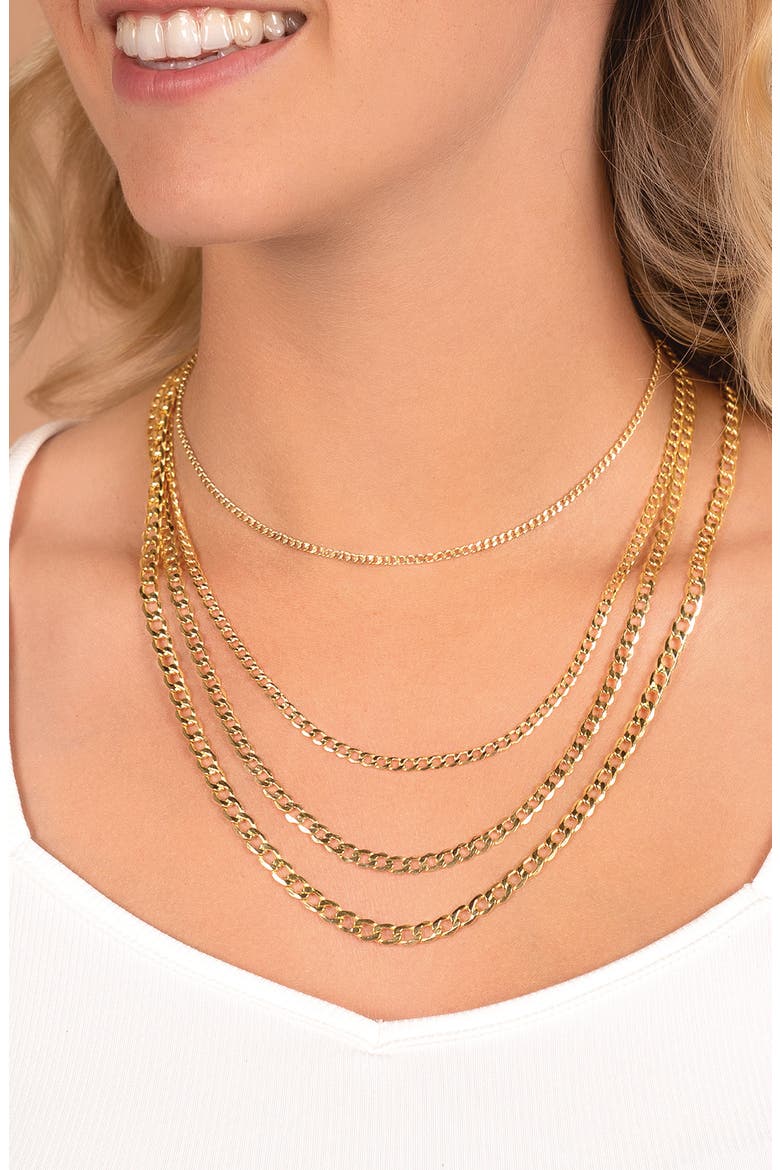 14K Yellow Gold 8mm Cuban Chain Necklace, Alternate, color, GOLD