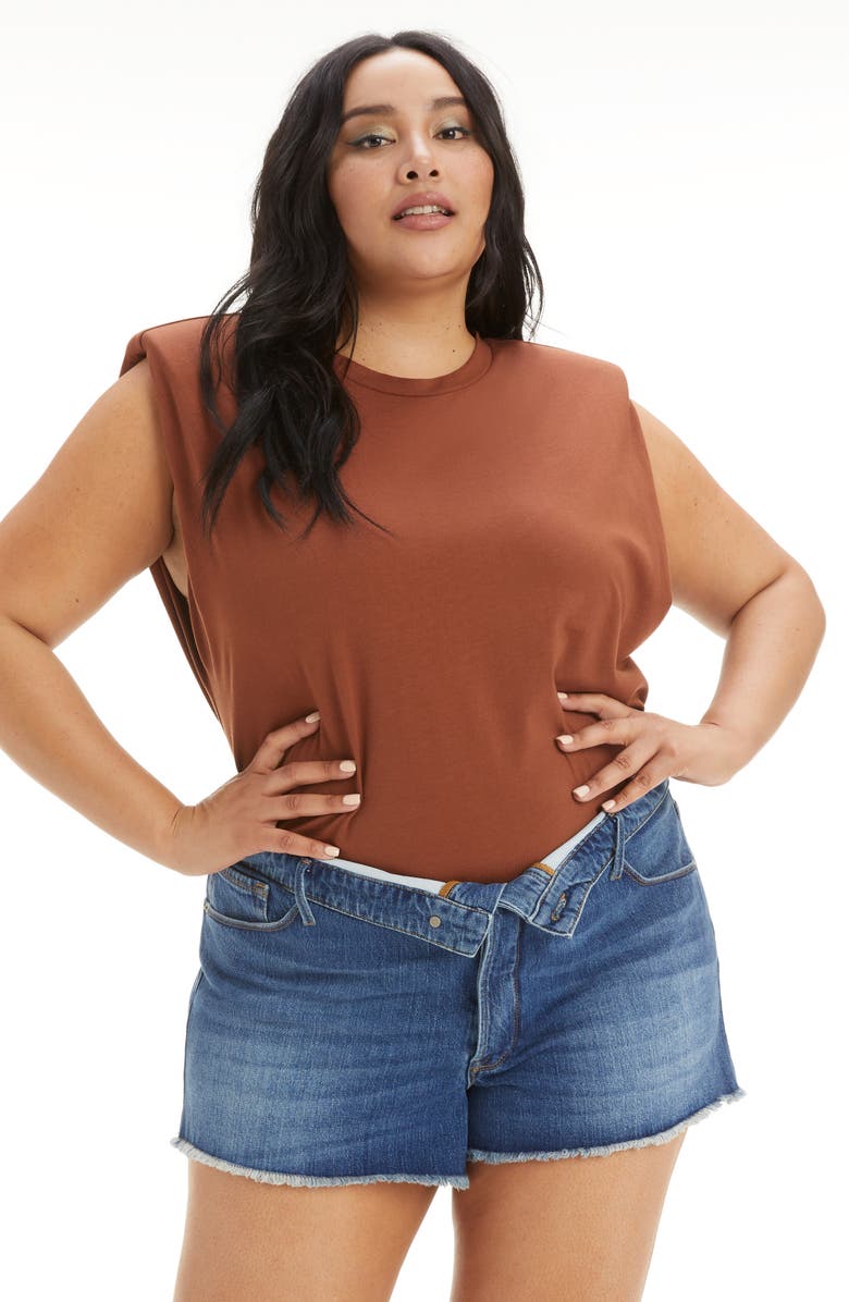 Good American Strong Shoulder Tank Top, Alternate, color,