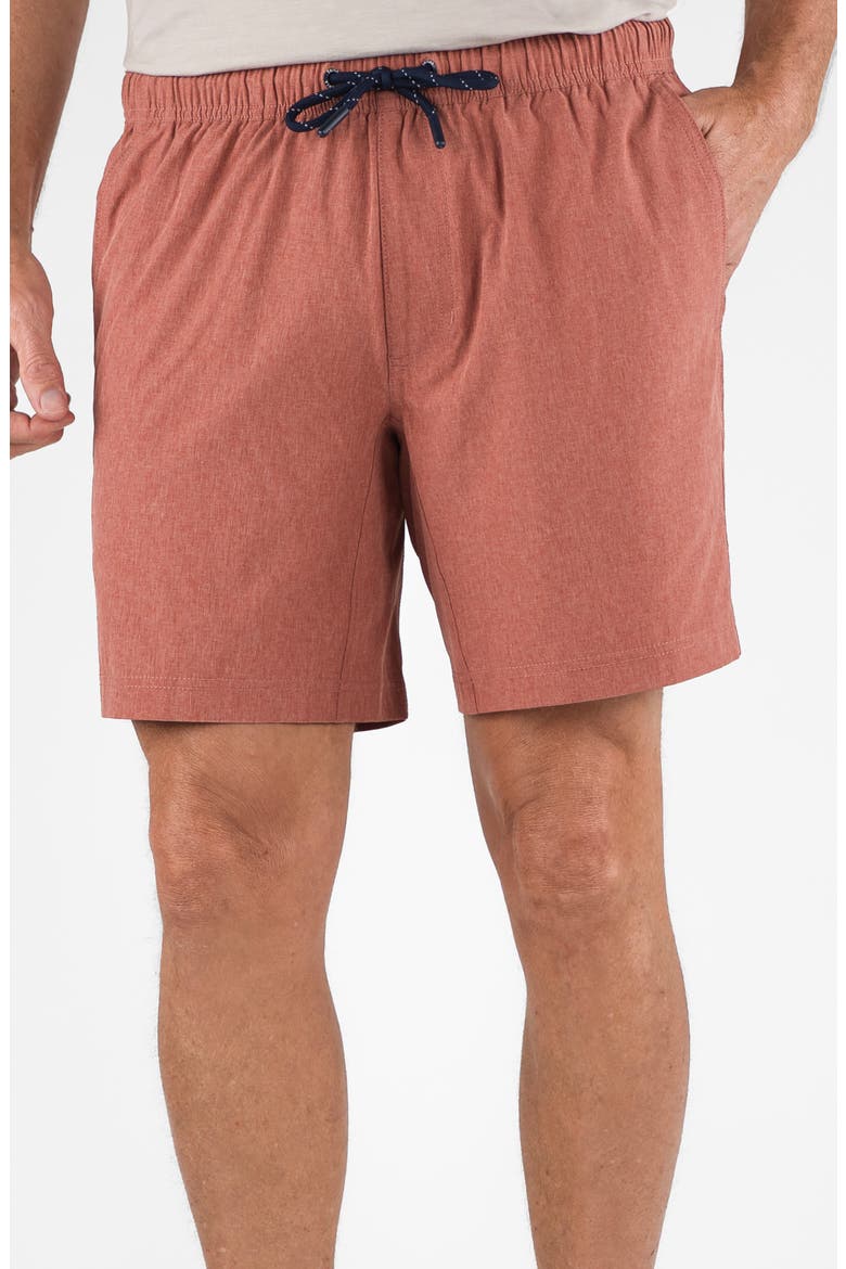 Hybrid 4-Way Stretch Swim Shorts, Main, color, CANYON RED
