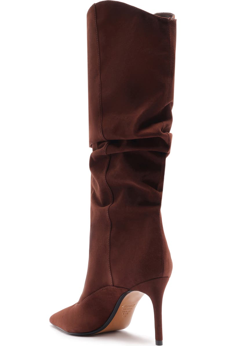 Schutz Maryana Up Slouch Pointed Toe Boot, Alternate, color, Root Brown