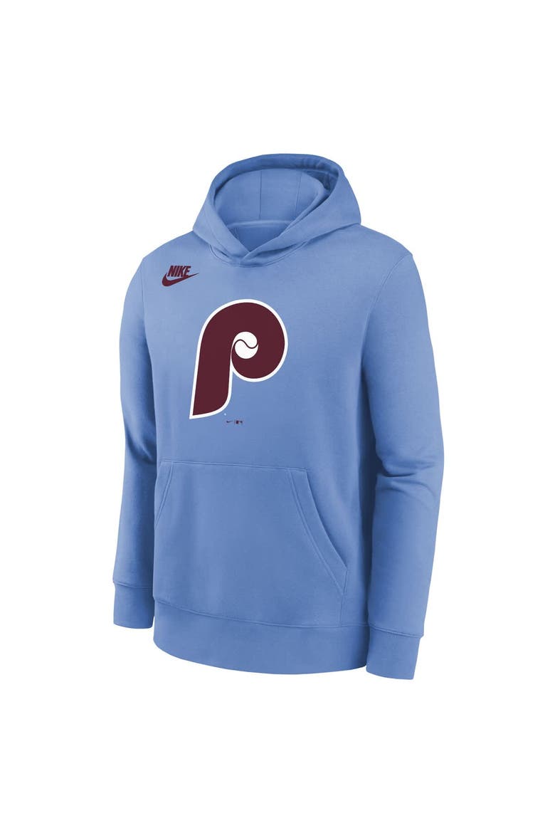 Youth Nike  Light Blue Philadelphia Phillies Club Fleece Hoodie, Alternate, color, Light Blue