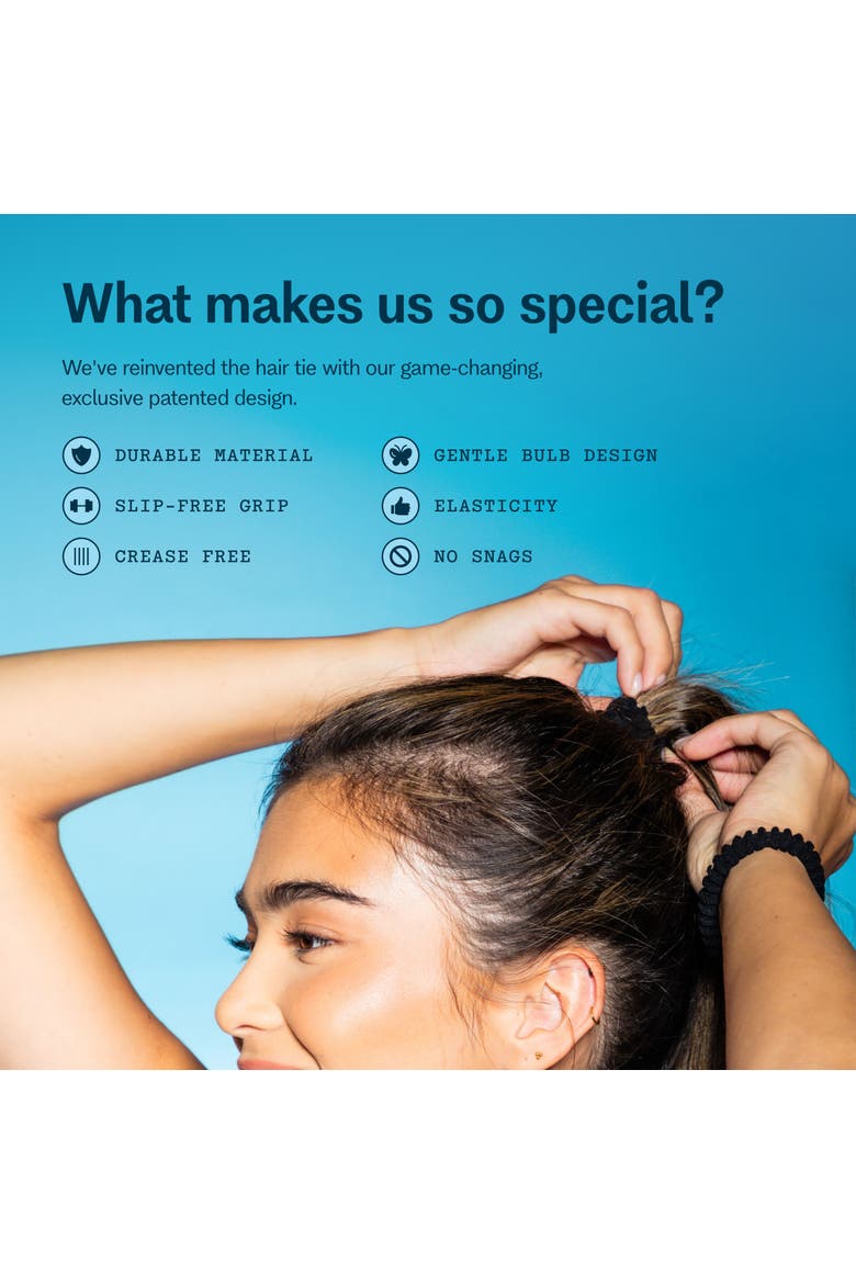 Spring Back Hair Bands for Medium Hair, Alternate, color, Black