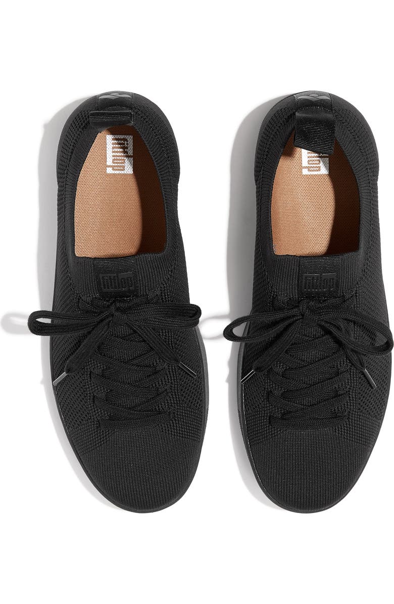 FitFlop Rally Knit Sneaker, Alternate, color, All Black