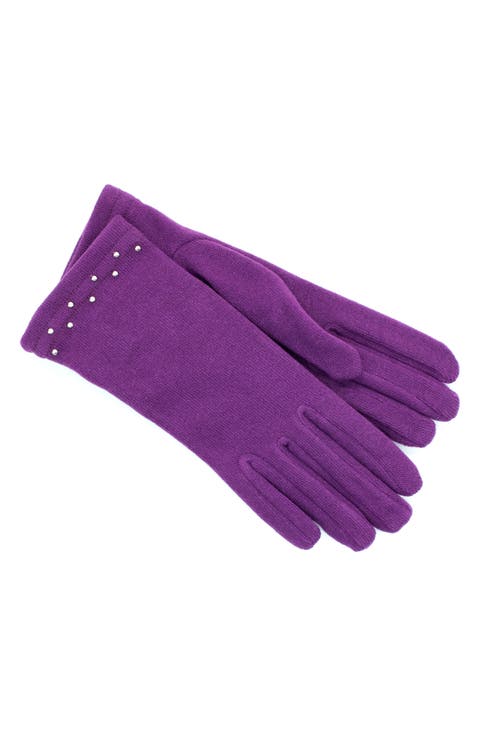 Studded Knit Gloves