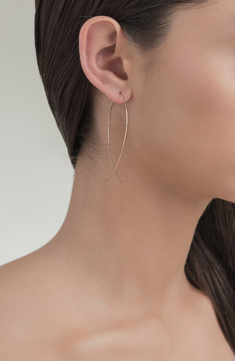 LANA 14K Gold Large Upside Down Hoop Earrings, Alternate, color, Yellow Gold