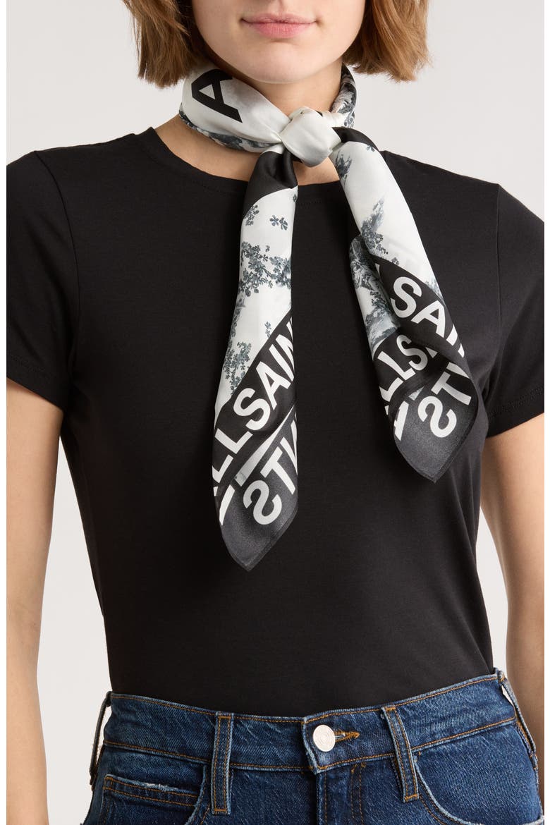 Maria Silk Square Scarf, Main, color, WHITE