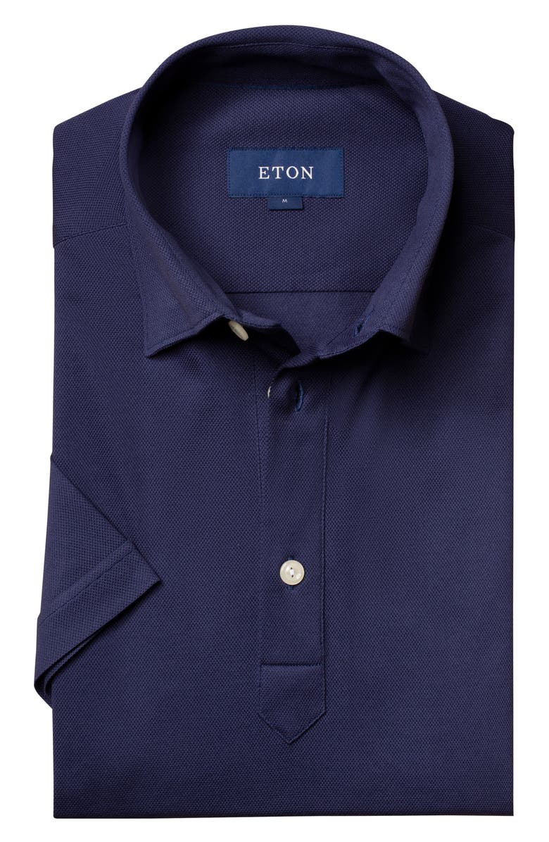 Eton Men's Slim Fit Solid Piqué Polo, Main, color, 