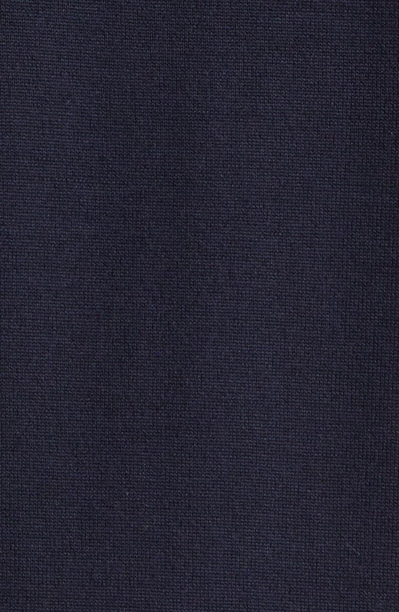 Balmain Paris Logo Jacquard Merino Wool Sweater, Alternate, color, Navy/ Natural