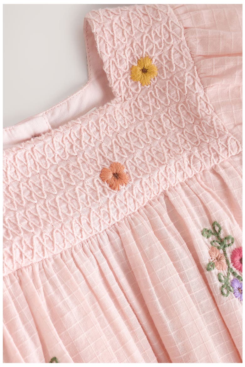 Floral Embroidered Bubble Dress & Bloomers Set, Alternate, color, PINK