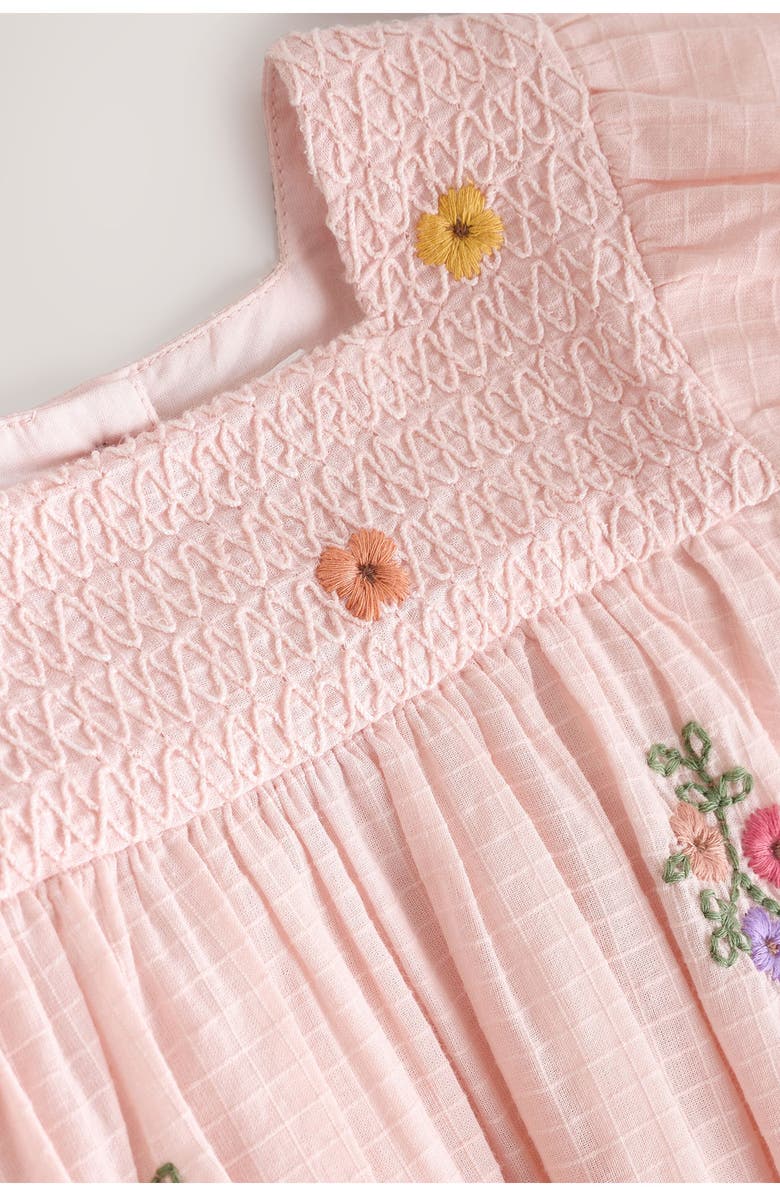 NEXT Floral Embroidered Bubble Dress & Bloomers Set, Alternate, color, Pink