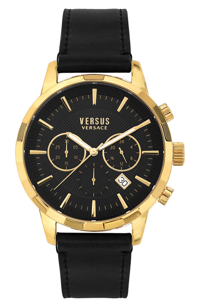 VERSUS Versace Eugene Mesh Band Chronograph Watch, 46mm, Alternate, color, Ip Yellow Gold