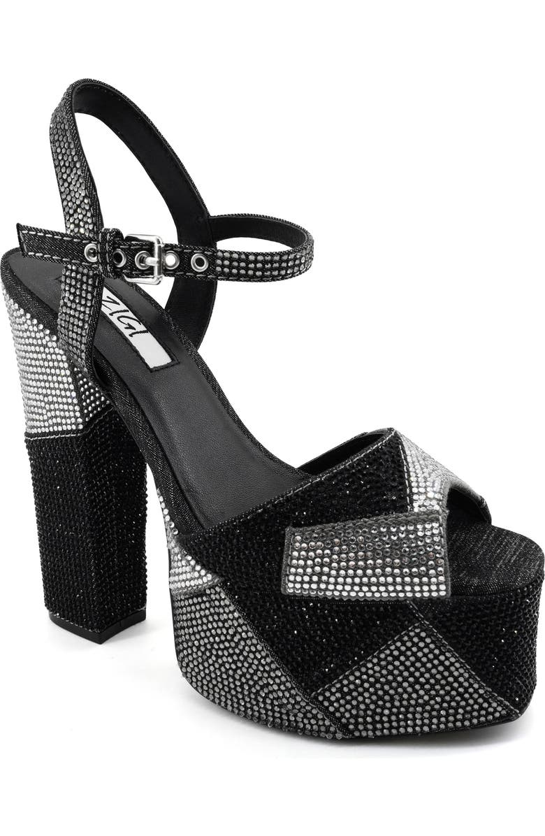 ZIGI Antonia Ankle Strap Platform Sandal, Main, color, Black