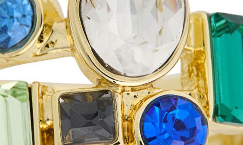 Covet Crystal Faux Stack Ring In Gold