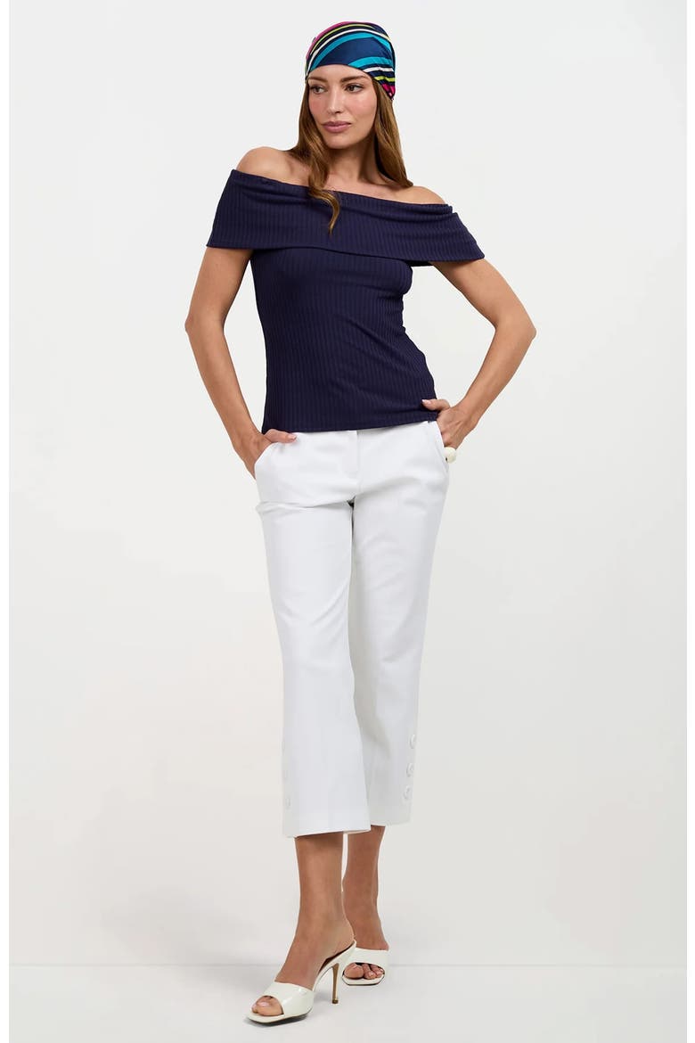 Prizma Off-Shoulder Top, Main, color, Indigo