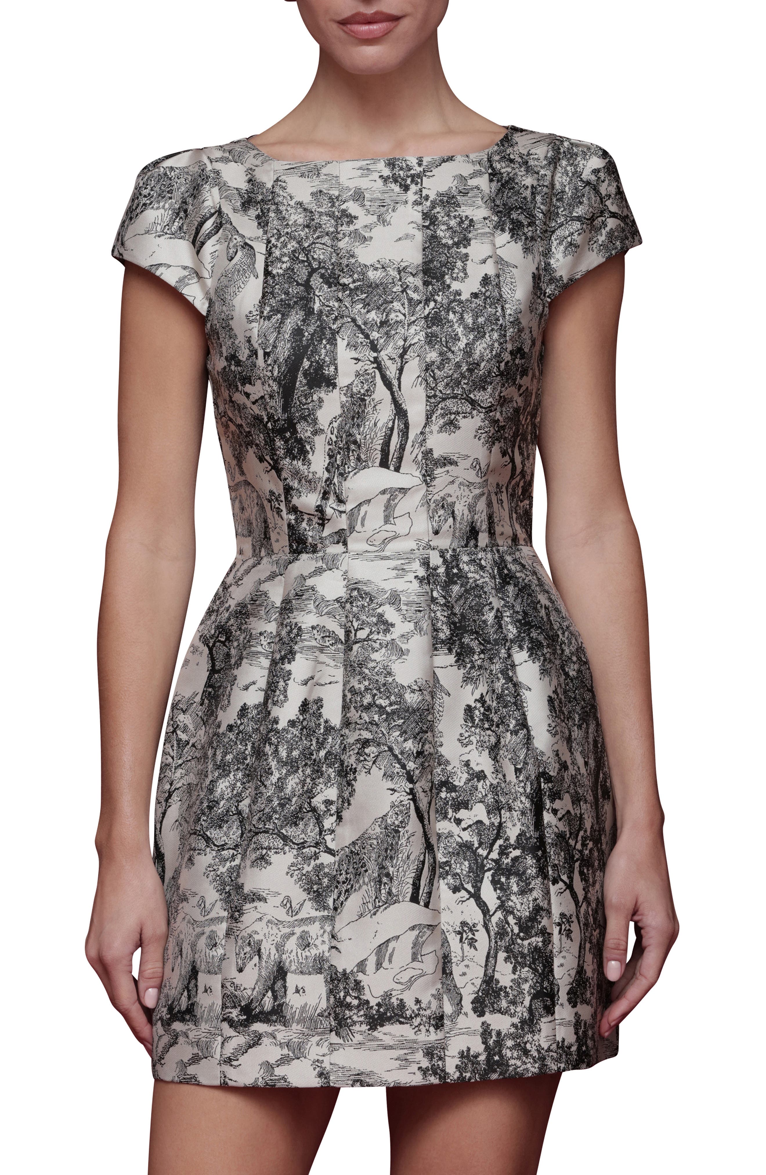 Avec Les Filles Toile Fit & Flare Minidress