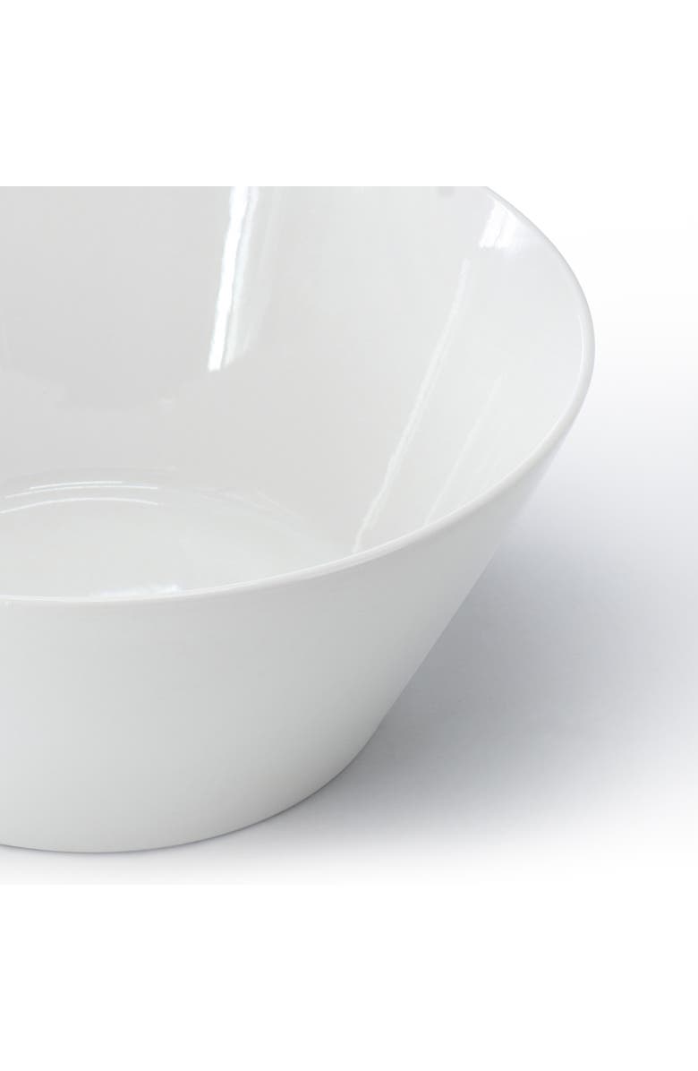 Gibson Home Great Essentials 9.4 Inch Round Fine Ceramic Meal Bowl, Alternate, color, White