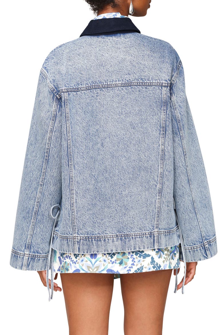 Oversized Denim Chore Jacket, Alternate, color, FLUTTER WASH
