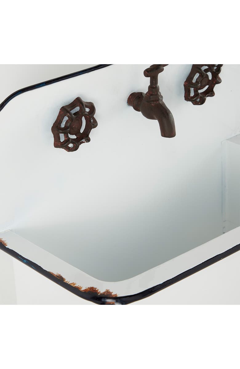 SONOMA SAGE HOME White Metal Indoor Outdoor Sink Wall Planter - Set of 2, Alternate, color,