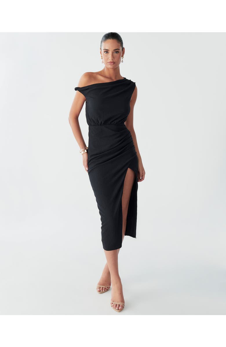 BWLDR Ash Midi Dress, Alternate, color, Black