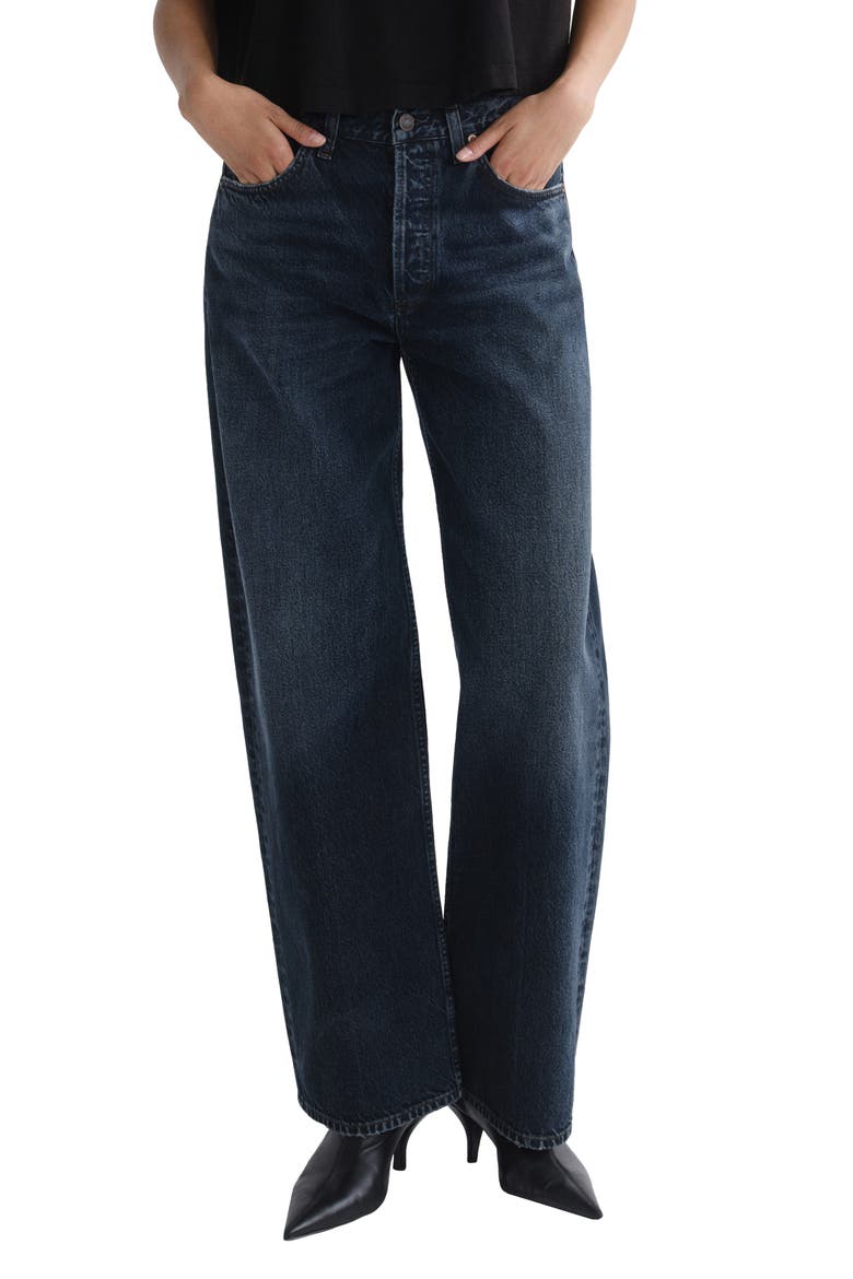 Arc High Waist Wide Leg Jeans, Main, color, CENTRAL DK BLUE BLK