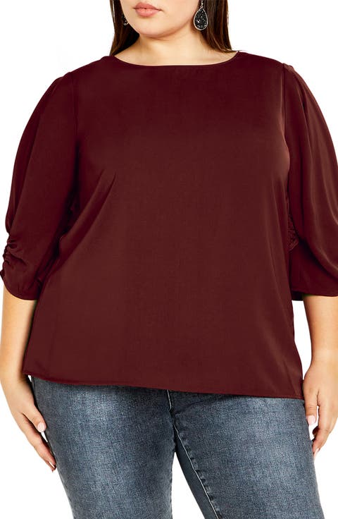 Emery  Henley Puff Sleeve Top
