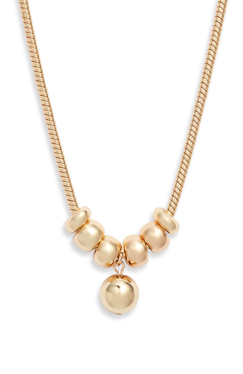 Nordstrom Beaded Orb Pendant Necklace, Main, color, Gold