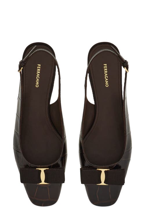 Ferragamo Rivada Slingback Pump In Testa Di Moro