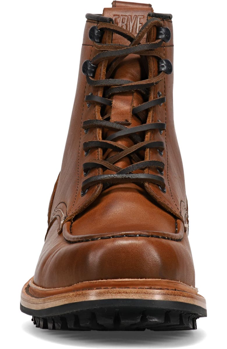 Frye Hudson Lug Work Boot, Alternate, color, Caramel