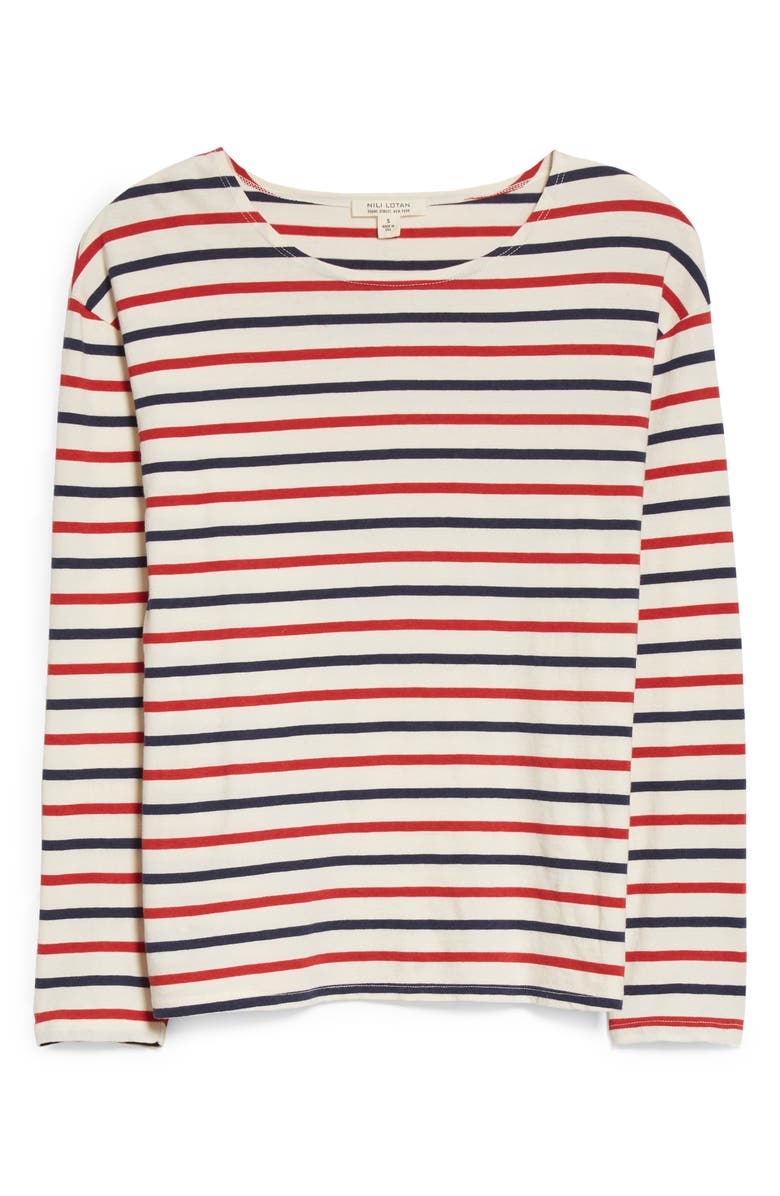 Nili Lotan Arlette Stripe T-Shirt, Alternate, color,
