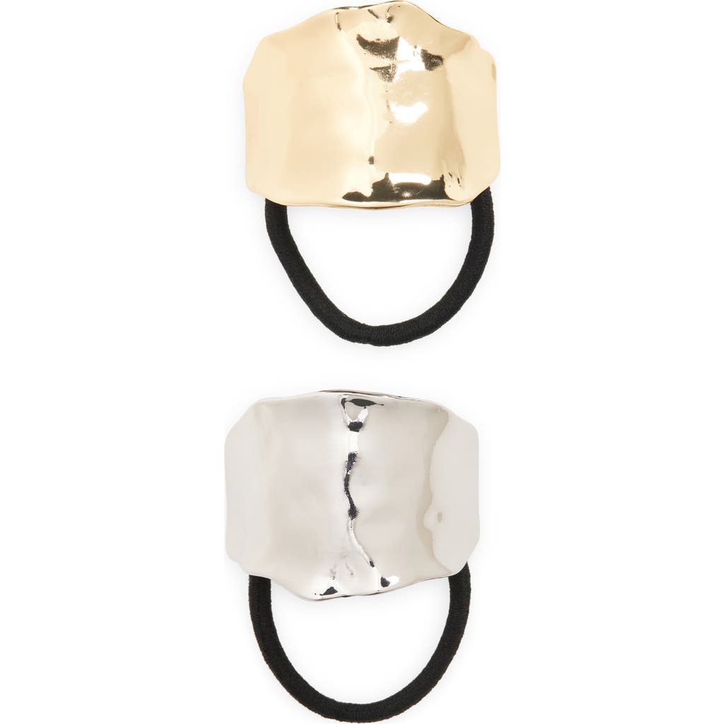 Tasha Assorted 2-pack Ponytail Cuffs In Gold Silver