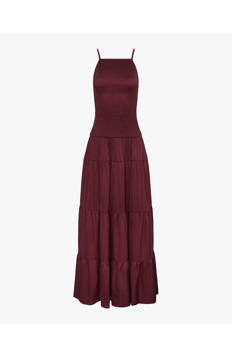 WeWoreWhat Smocked Drop Waist Maxi Dress, Alternate, color, Plum