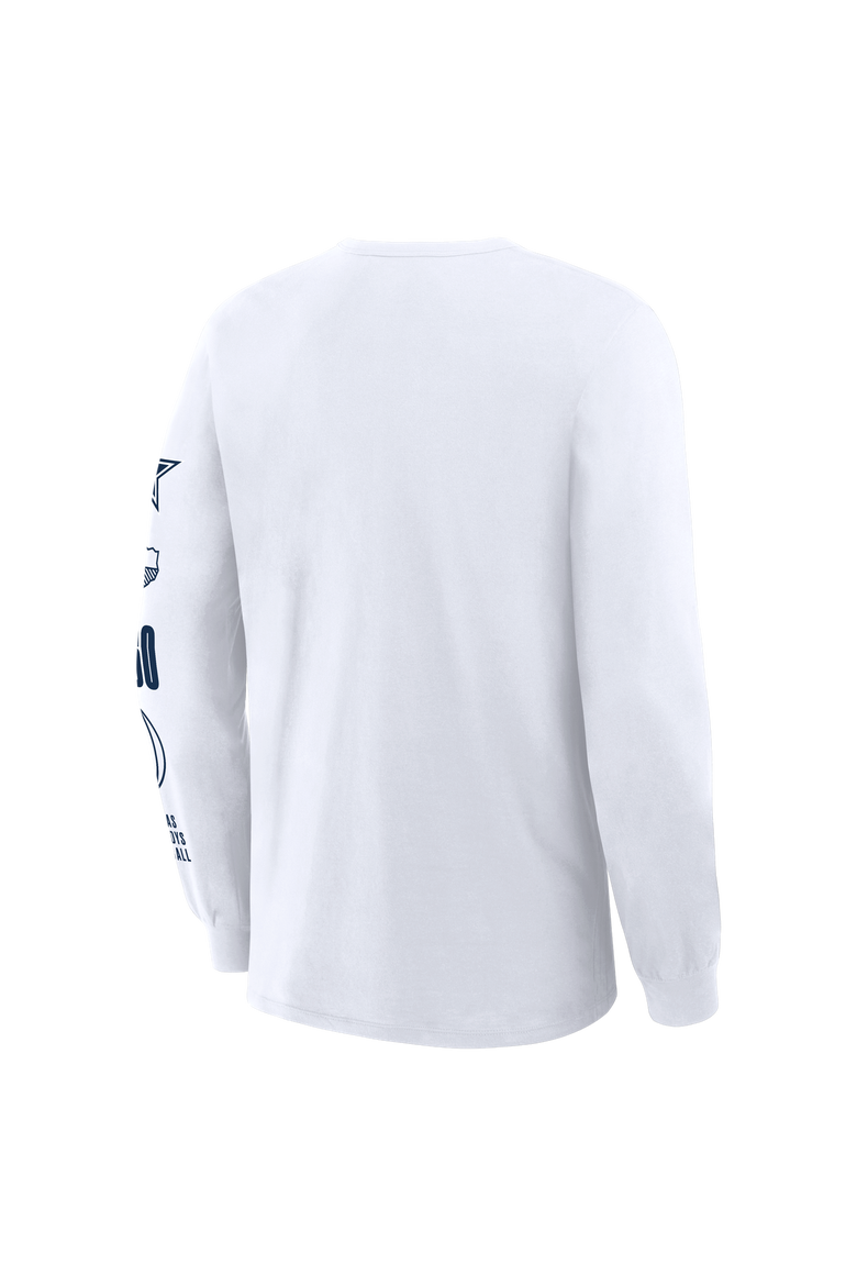 Men's Fanatics White Dallas Cowboys Checkdown Pass Long Sleeve T-Shirt, Alternate, color, White