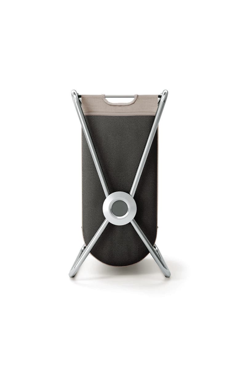simplehuman single x-frame laundry hamper with heavy-gauge steel frame, Alternate, color, Chrome
