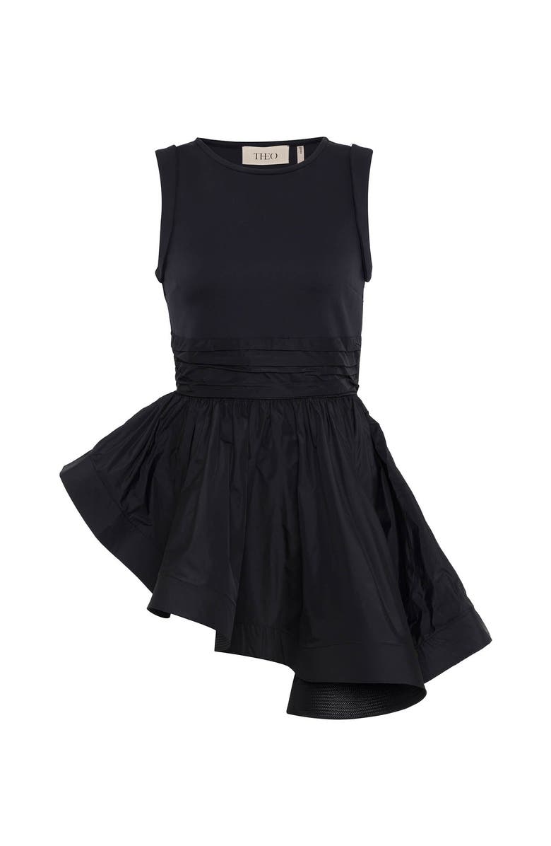 THEO The Label Theia Peplum Mix-Media Top, Main, color, 