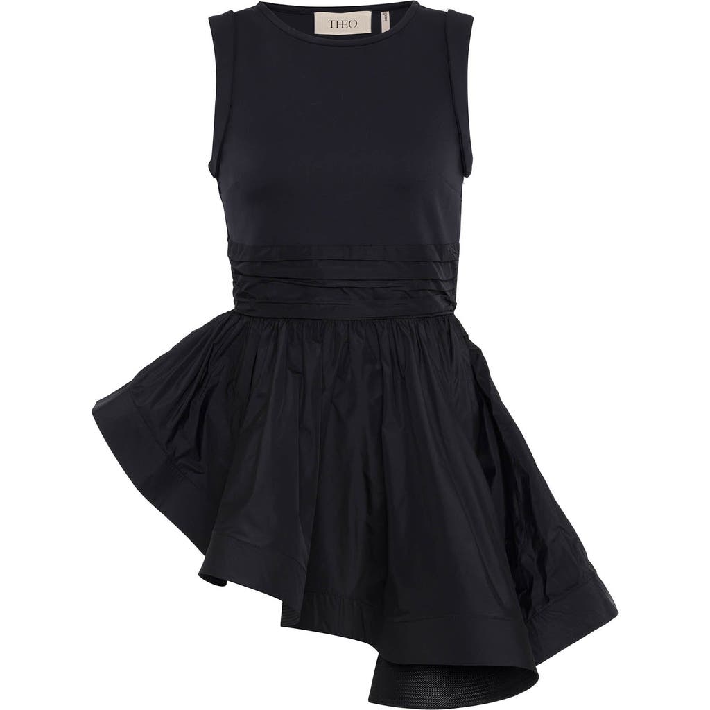 Theo The Label Aphrodite Peplum Top In Black