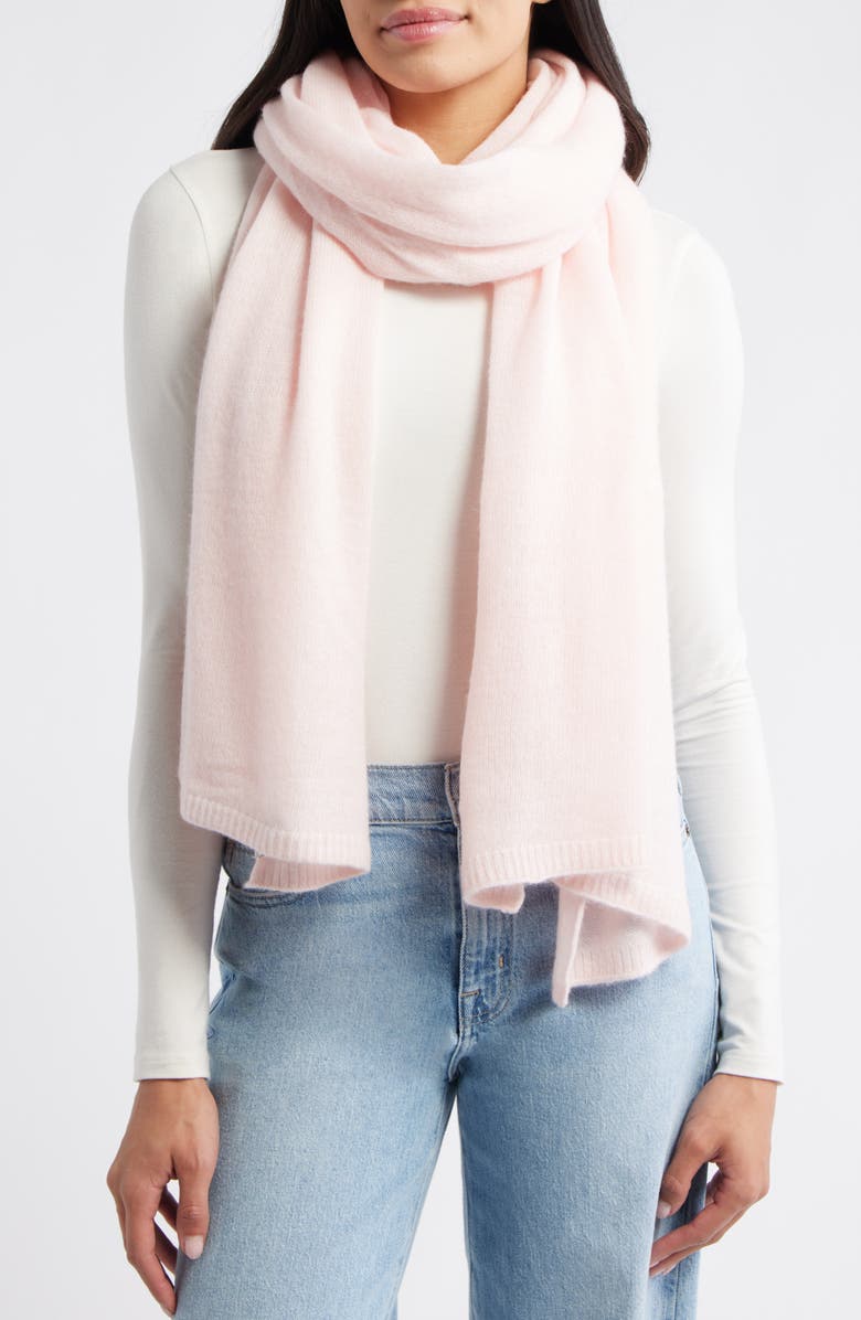 Nordstrom Cashmere Scarf, Main, color, Pink Dogwood