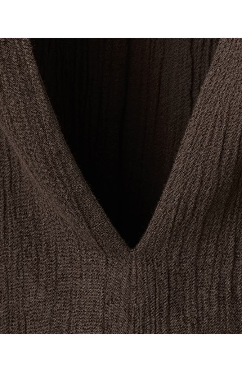 MANGO Gauze Nightgown, Alternate, color, Chocolate