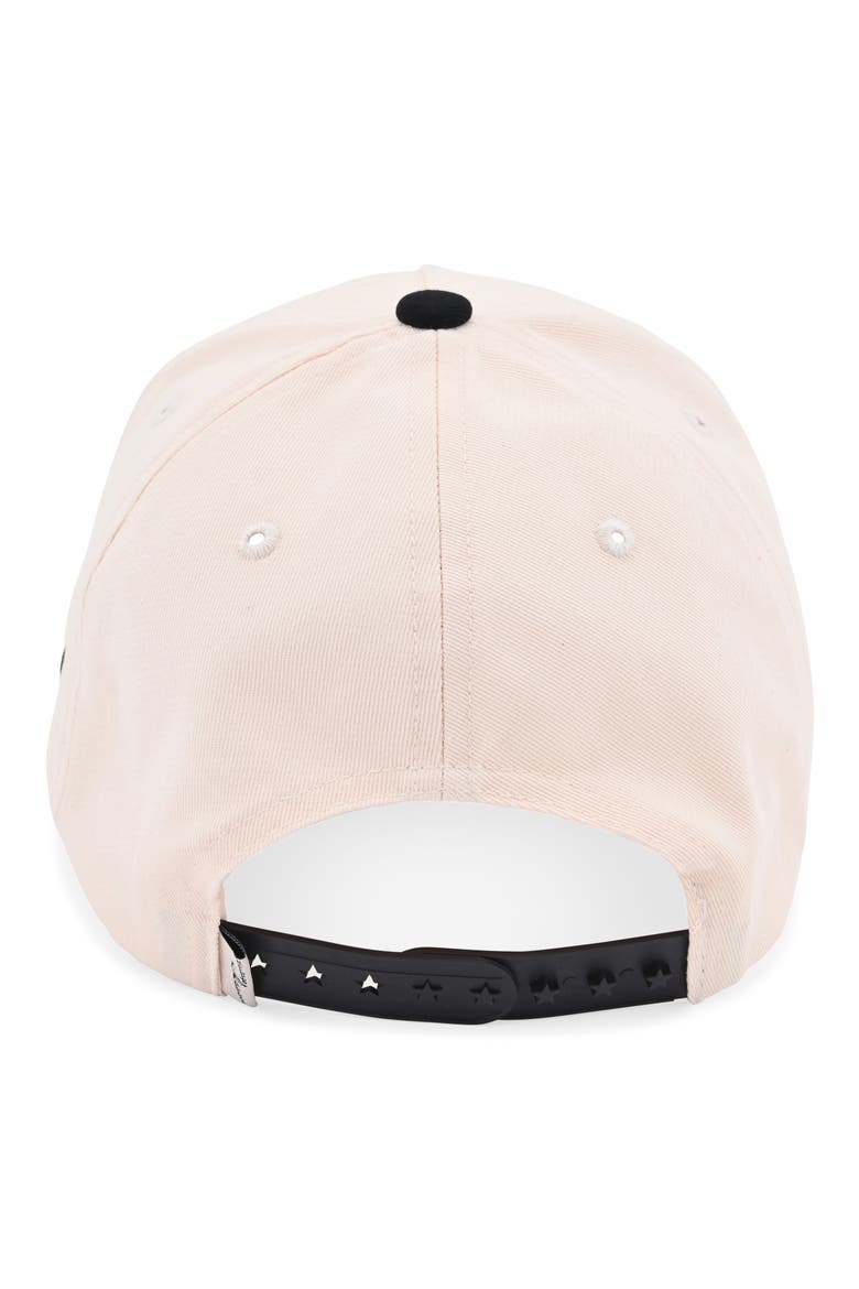 Embroidered Star Patch Baseball Cap, Alternate, color, BONE/ BLACK