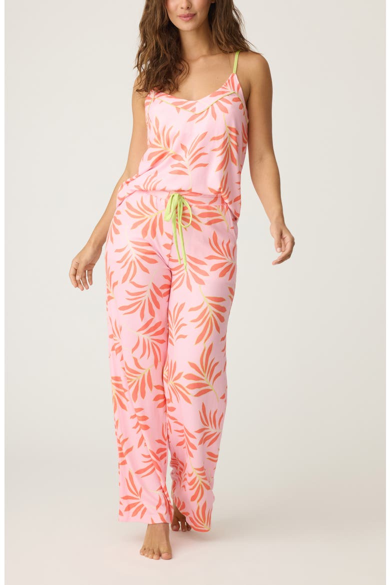 Electric Summer Sleeveless Pajamas, Main, color, PINK MELON