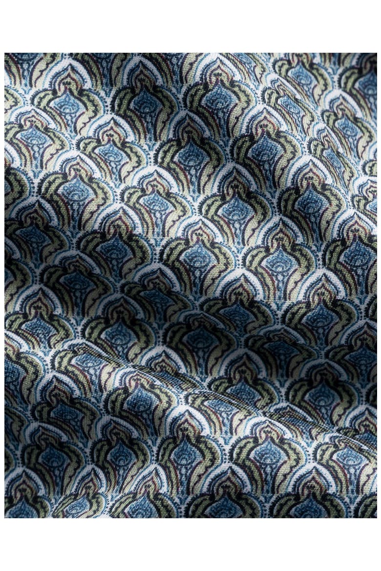 Slim Fit Geometric Twill Shirt, Alternate, color, MEDIUM GREEN