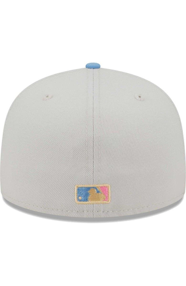 New Era Men's New Era Natural Oakland Athletics Beach Front 59FIFTY Fitted Hat, Alternate, color, 