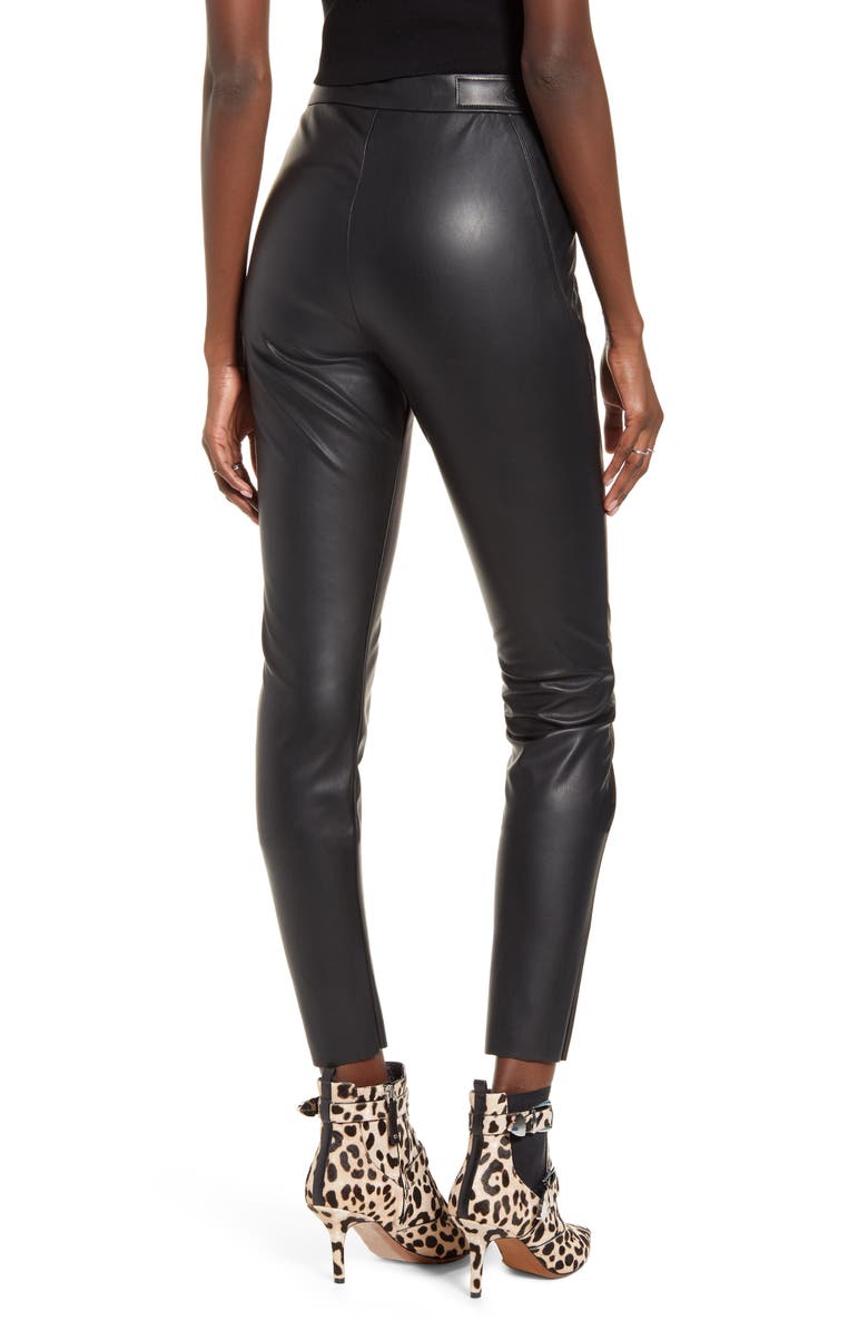 VERO MODA Sevena Faux Leather Stretch Leggings, Alternate, color, 