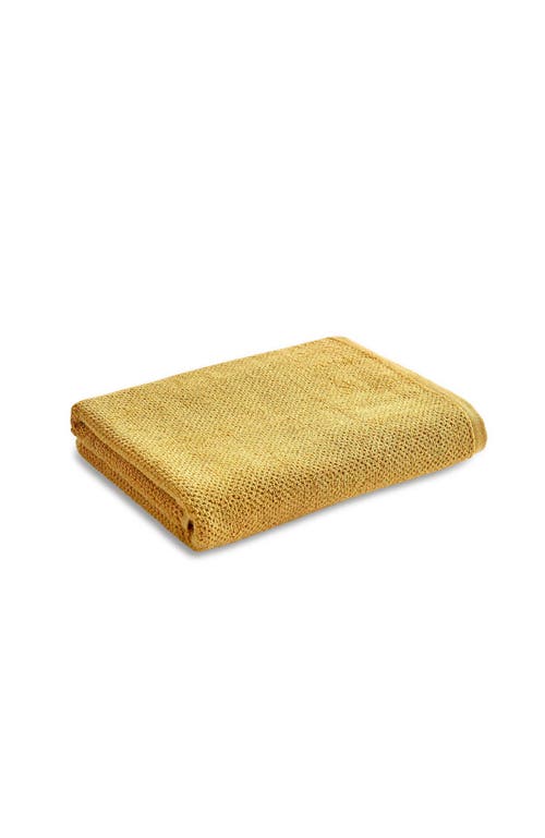 Christy Brixton Textured Popcorn Weave Bath Towels In Saffron