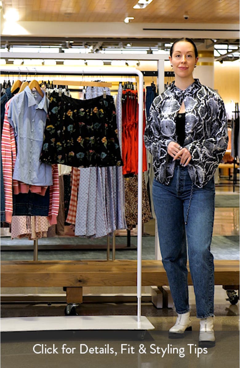 Lia Floral Embroidery Miniskirt, sales video thumbnail